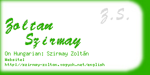 zoltan szirmay business card